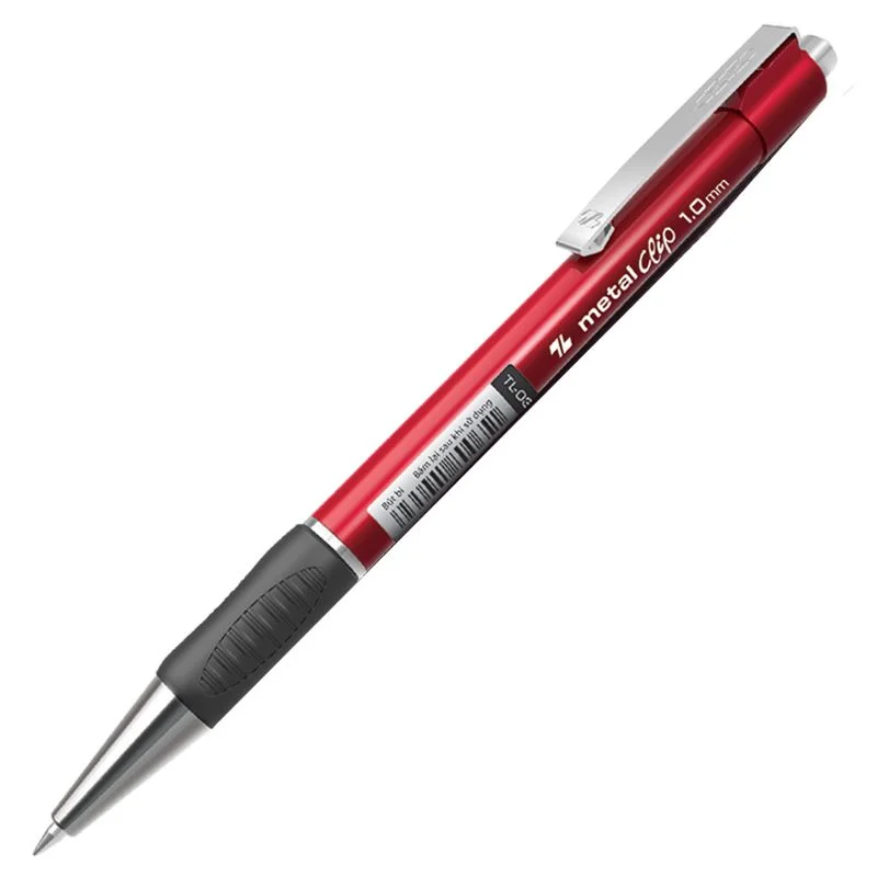 Bút bi bấm nét 1,0mm Thiên Long TL-036 Đỏ